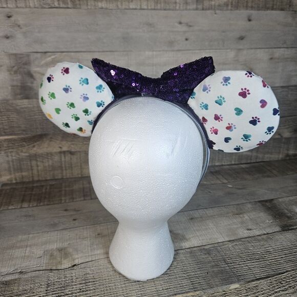Minnie Mouse Ears Paw Print Ears Handmade - Picture 7 of 7
